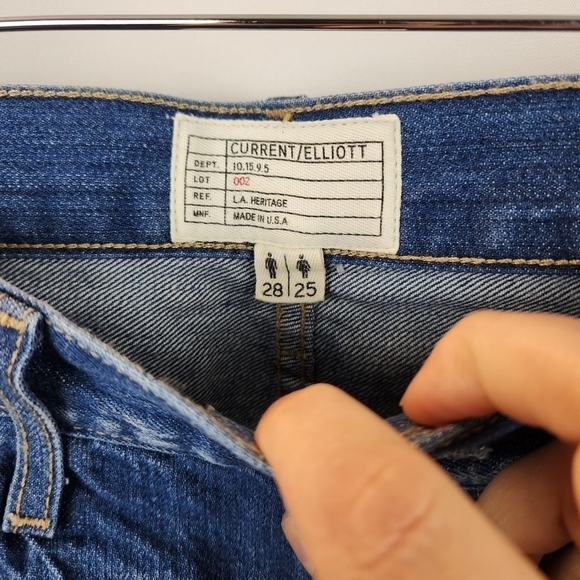 Current Elliott selvage denim unisex jeans size 28 new no tags - Picture 6 of 9